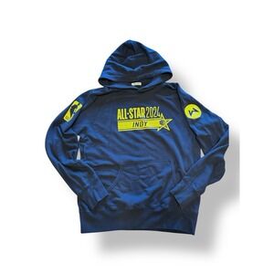 Hiro Clark X NBA Sweatshirt Navy Yellow All-Star '24 French Terry Hoodie Men's S